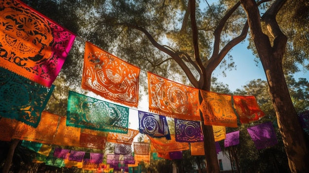 A banner with a colorful banner that says'saree'on it