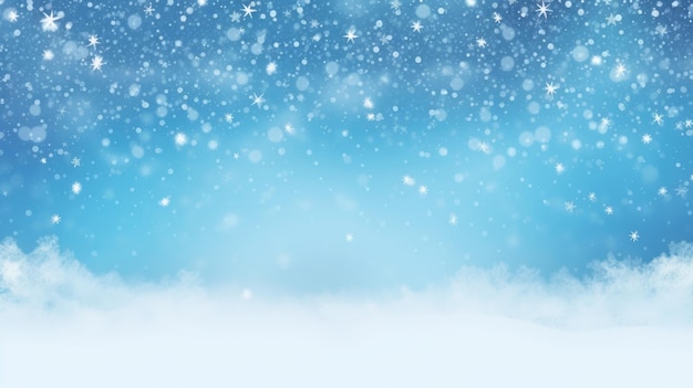 Banner with empty snowy background a lot of copy space