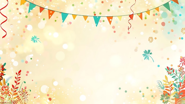 a banner with the words happy birthday on it