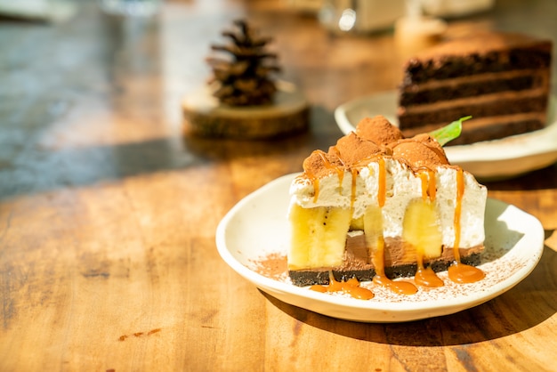 Banoffee Cake with caramel