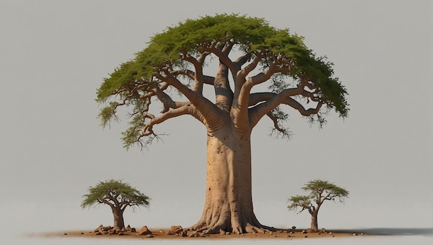 baobab tree on transparent background