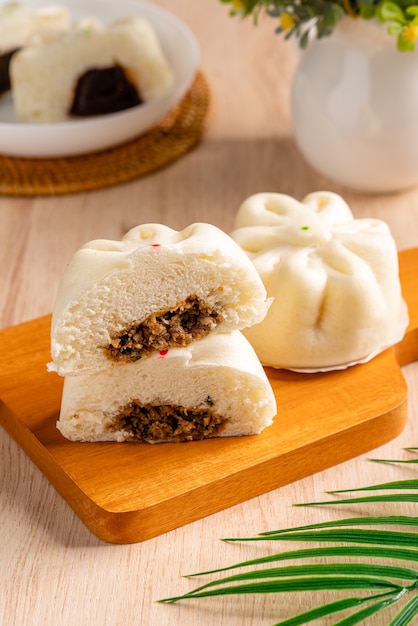 Baozi or Bakpao is a type of yeastleavened filled bun in various Chinese cuisines