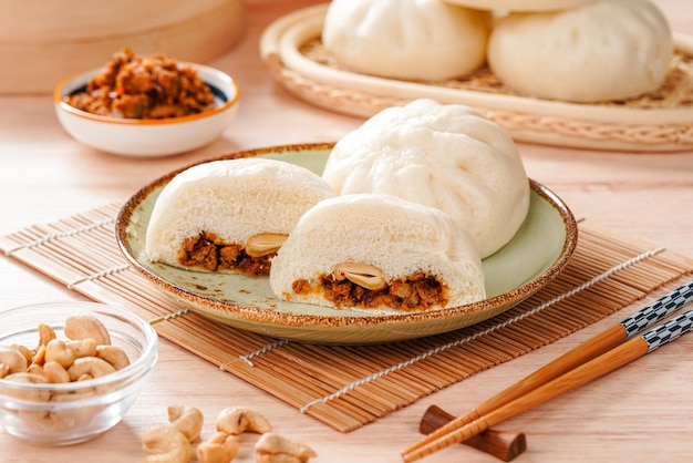 Baozi or Chinese Steamed Buns is a type of yeastleavened filled bun in various Chinese cuisines