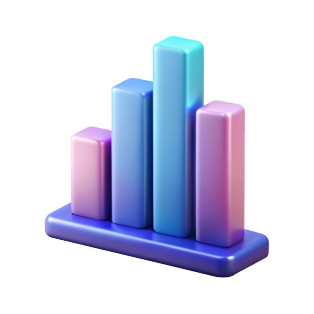 Bar graph 3D bar graph design 3D bar graph icon