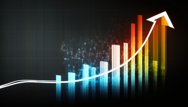 A bar graph with a bar chart in the middle.