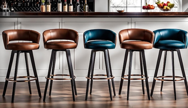 Photo bar stools with sophisticated look