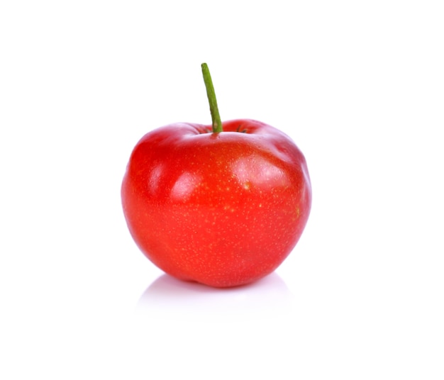 Barbados cherry isolated on white.