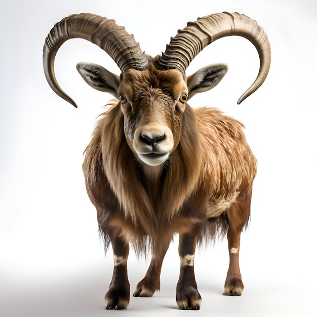 Barbary sheep isolated on a white background 3d illustration