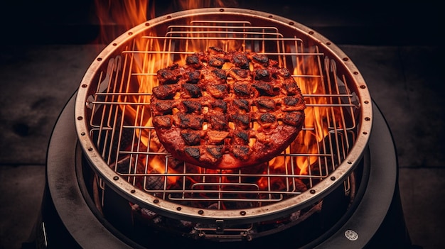 Barbecue Grill with delicious steak