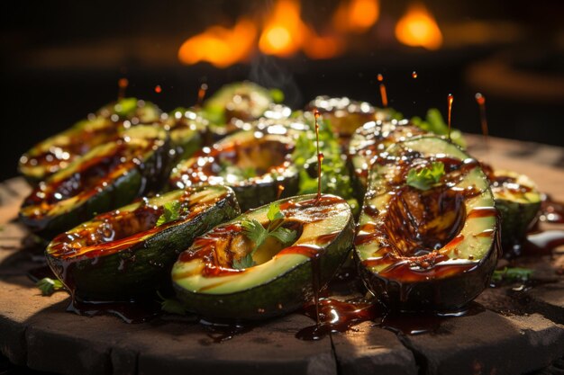 Barbecue Grilled Avocado Halves yummy delicious Barbecue food image bbq barbq photography