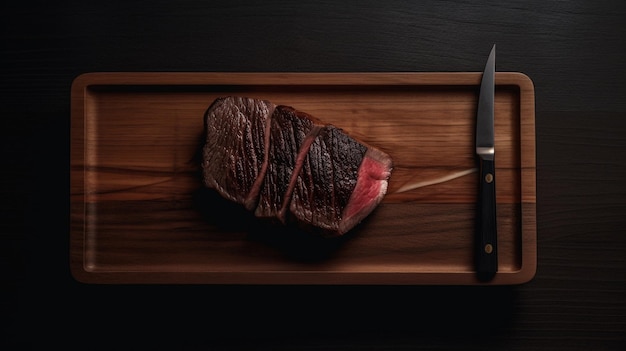 Barbecue Kobe steak Selected focus on a dry aged Wagyu steak on hot plate