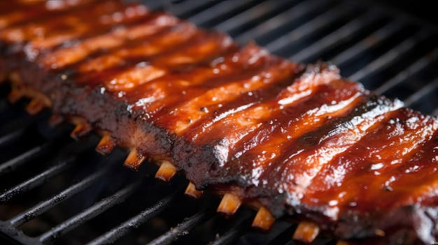 Barbecue Pork Ribs on the Grill