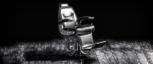 Barber shop chair Barbershop armchair modern hairdresser and hair salon barber shop for men Black and white