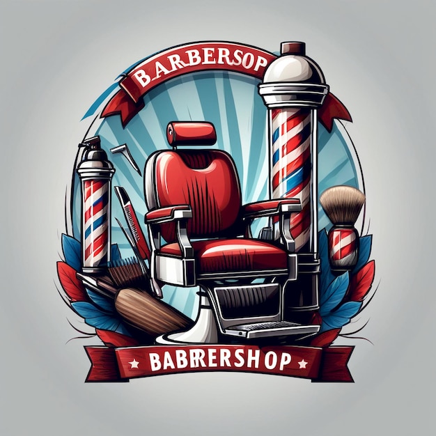 a barber shop logo that says barber shop