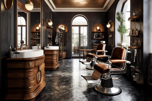 The barber shop at the olde school of art