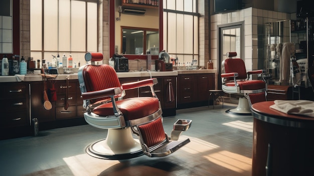 Barbershop room AI generated Image