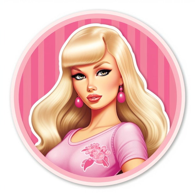 Barbie Collectible Vinyl Waterproof Sticker Barbie Sticker Cute and Colorful Decal for Kids and Coll