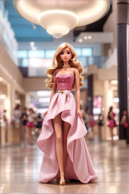 Barbie doll in a store