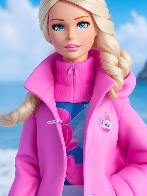 Barbie Doll With A pink jacket