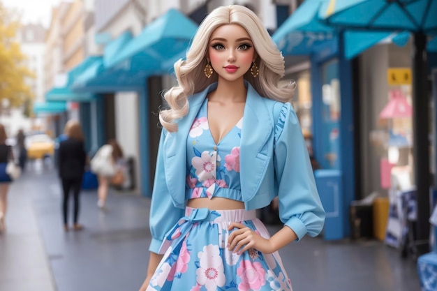 Barbie Inspired Blue Outfits in Lady's Fashion