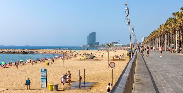 Barceloneta Beach from Promenade