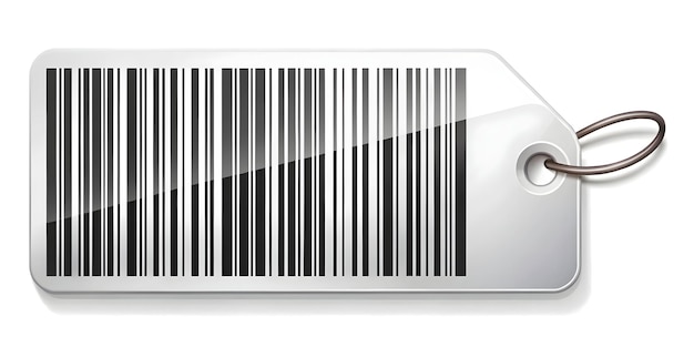 a barcode that is on a white background