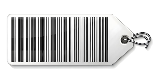 a barcode that is on a white background