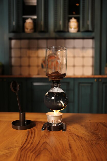 barista brewing coffee in the coffee room