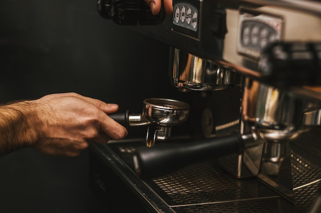 Barista Cafe Making Coffee Preparation