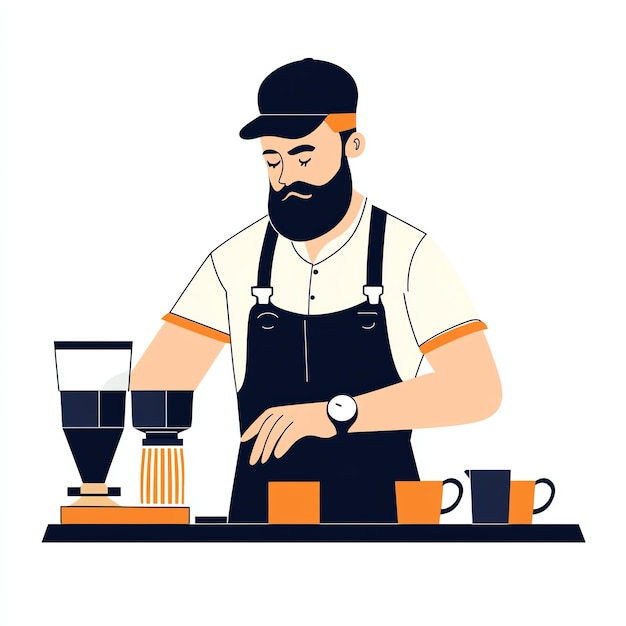 Barista concept illustration