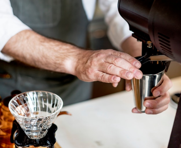 Barista Prepare Coffee Working Order Concept