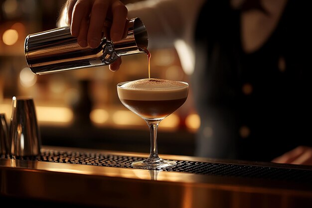 Barista Serving an Espresso Martini