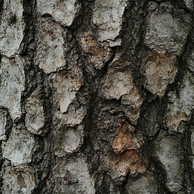 Bark with a coarse and rough surface