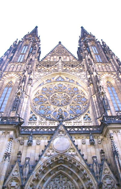 Baroque architecture moldings glazed windows and towers Cathedral