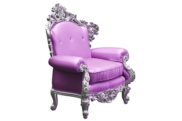 Baroque armchair with tpink worker strikes