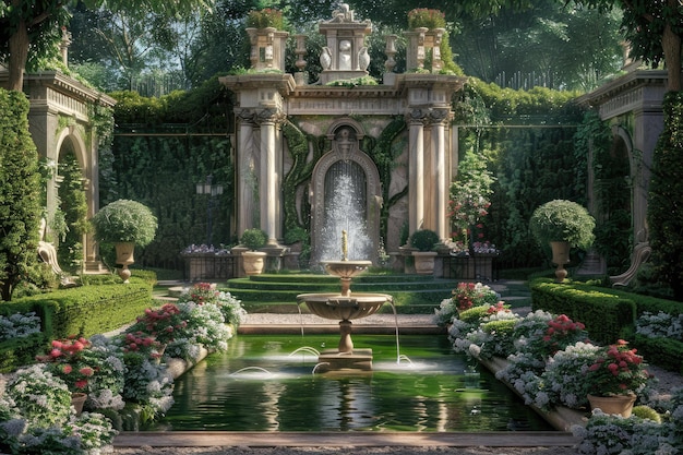 Baroque Garden Elegance A lavish and opulent design inspired by Baroqueera gardens