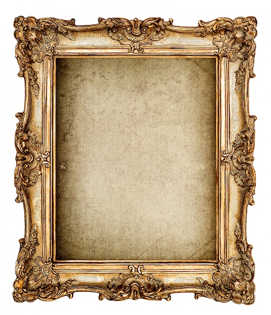 Baroque style golden picture frame