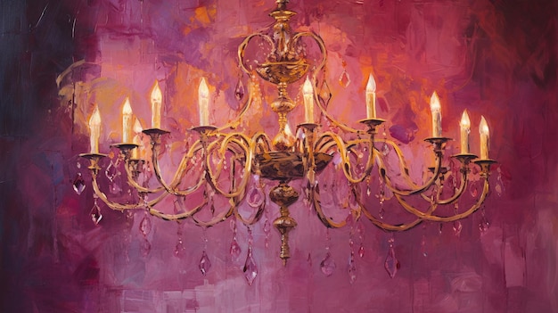 BaroqueFuturistic Chandelier Blend of Opulence