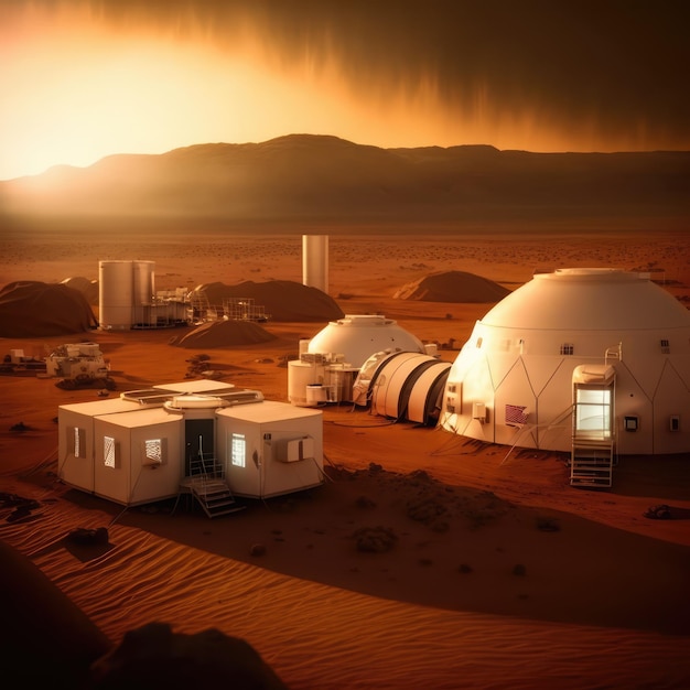 A base on planet mars