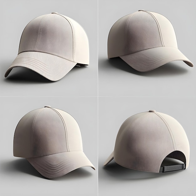 Photo baseball cap in different angles views