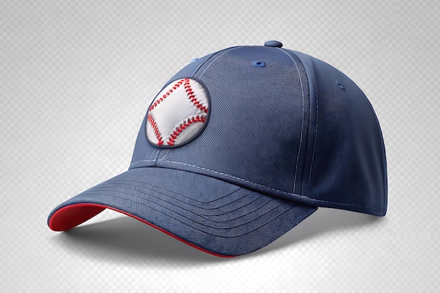 Photo baseball cap with logo isolated on clear background for focus