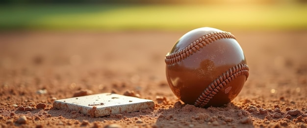 Photo baseball on the field