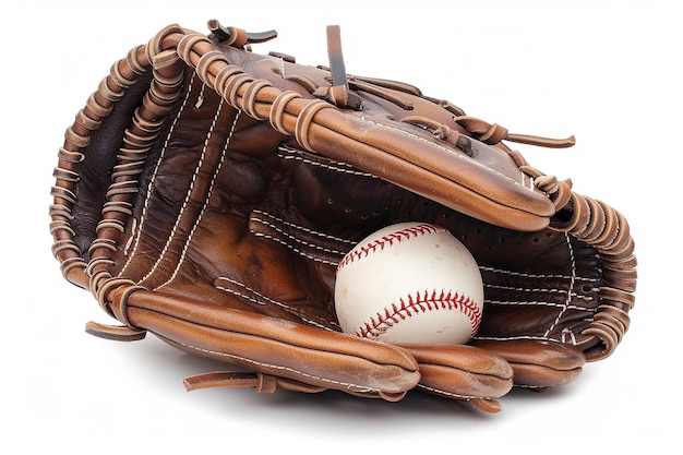 Photo baseball glove and ball