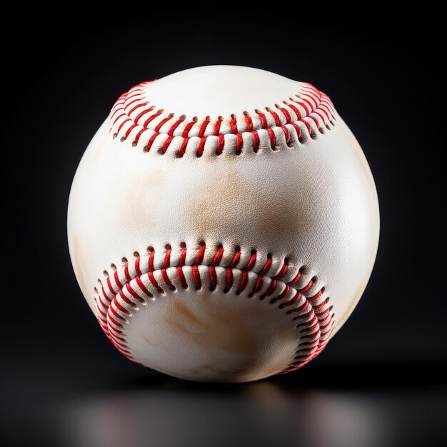 baseball isolated on dark background