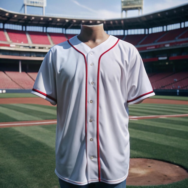 Photo baseball jersey blank mockup