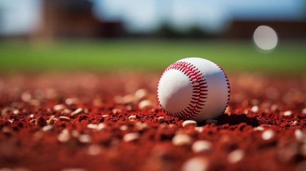 Baseball on Top of Baseball Field