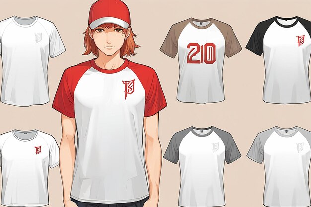 Photo baseball tshirt template