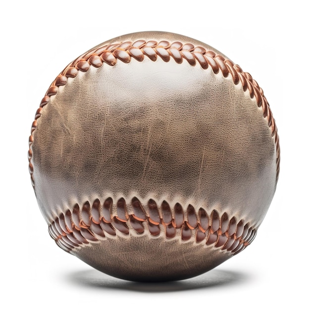 A baseball with a white background and a white background.