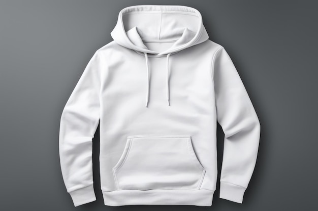 Basic white hoodie sweatshirt outerwear clothing