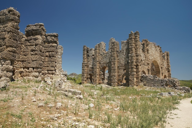 Basilica of Aspendos Ancient City in Antalya Turkiye